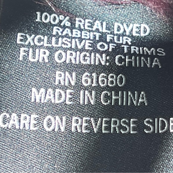 525 America Luxe Rabbit Fur Eggplant Purple Vest Women Medium - Picture 8 of 10